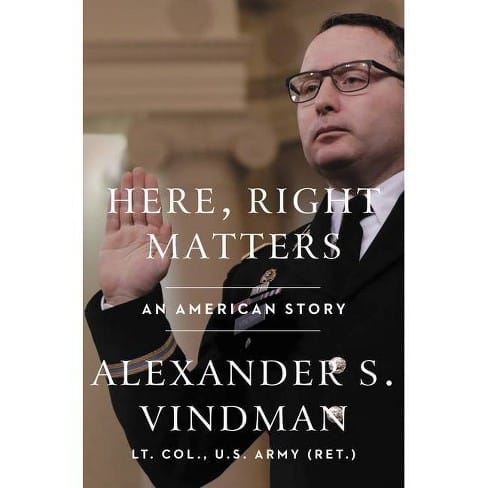 Alexander S. Vindman Author of Here, Right Matters