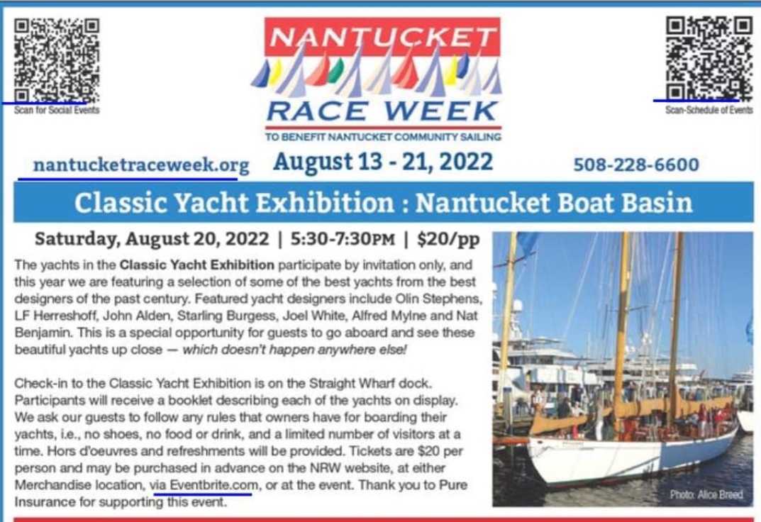 classic yacht exhibition nantucket